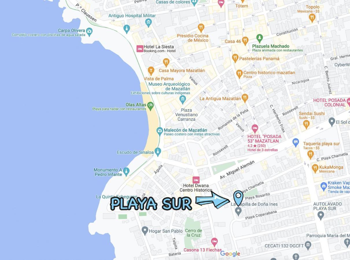 Playa Sur, 5 Min Playa Camina, Machado, Olas! 马萨特兰 外观 照片